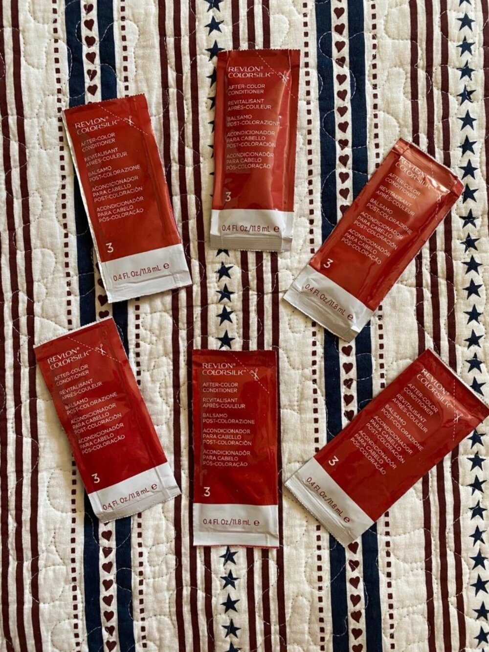 Lot of 6 Packets REVLON COLORSILK After Color Conditioner Travel Gym .04 oz ea